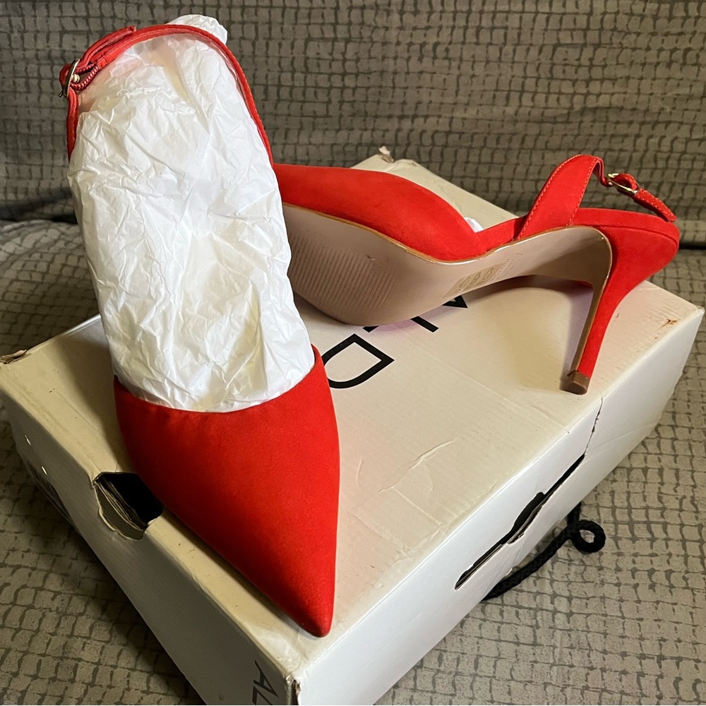 ALDO Vibrant Red Slingback Statement Pumps